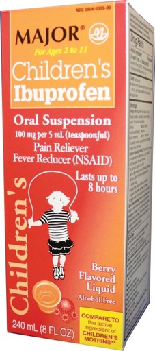 [263246] Ibuprofen, Childrens Suspension, 240mL, Boxed, Compare to Motrin®, NDC# 00904-5309-09