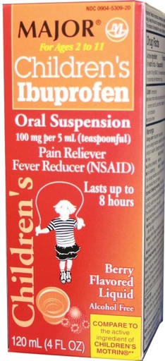 [700760] Ibuprofen, Oral Suspension, Berry, 118mL, Compare to Motrin®, NDC# 00904-5309-20
