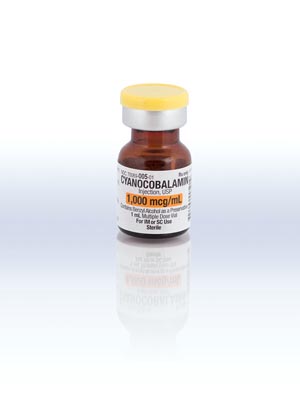 [70069000510] Cyanocobalamin Injection (AK Vibisone/Vitamin B-12), 1,000 mcg/1 mL 25/cs