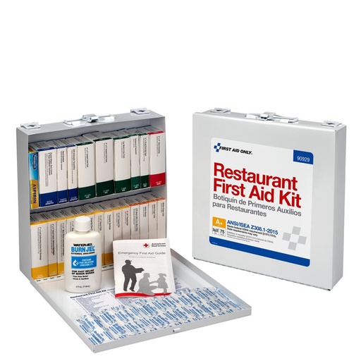 [90929] First Aid Only 75 Person ANSI Class A+ Restaurant First Aid Kit with Metal Case