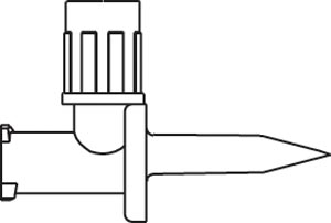 [412012] MINI-SPIKE® IV Additive Dispensing Pin For Preparing & Dispensing Diluent or Additive From Multi-Dose Rubber-Stopper Vials, Utilizes a Bacterial Retentive Air-Venting Filter, Proximal Luer Lock Connector