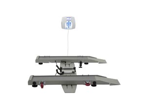 [2400KL-BT] Digital Portable Ramp Scale with Pelstar Wireless Technology, Capacity: 800 lbs/363 kg, Resolution: 0.2 lb/0.1kg, ¾" LCD Display, Rail Size 6"W x 40"D, Folds for Easy Portability, Includes Wheels, 120V Adapter (included) or (6) AA Batteries (not included)