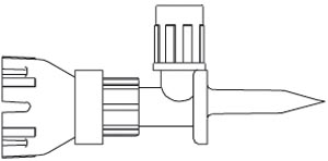 [412000] MINI-SPIKE® Dispensing Pin, SAFSITE® Valve, Automatic 2-Way Valve For Aspiration or Injection of Medication From Inverted Multi-Dose Vials, Luer Slip Connector, Utilizes a Bacterial Retentive Air-Venting Filter, DEHP & Latex Free (LF), 50/cs