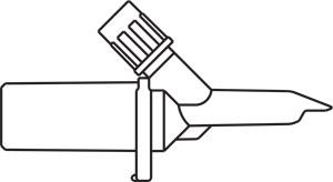 [412002] Standard Spike Dispensing Pin, "D" Hole Design, For Preparing & Dispensing Diluent or Additive From Multi-Dose Rubber-Stoppered Vials, Luer Slip Connector, Utilizes a Bacterial Retentive Air-Venting Filter, DEHP & Latex Free (LF), 50/cs