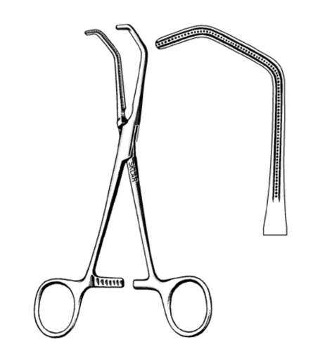[52-6745] Sklar DeBakey-Beck Clamp Pediatric, 6-1/2"
