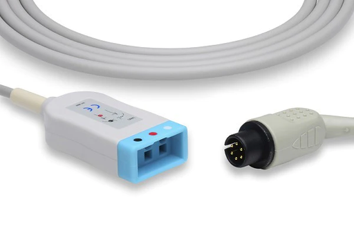 [TA-23400] ECG Trunk Cable, 3 Lead, Philips Compatible w/ OEM: 453561432691 (10ft), 453561227251, CB-81320R, CB-81320R-S, CB-81355, AA2320, 590405, 590415, 590406, KCC009 (10ft), KCC003 (This option has resistors), and 43320 