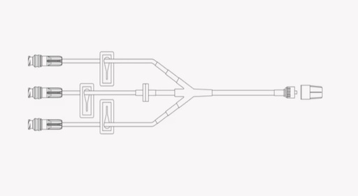 [20062E] BD, SmartSite Extension Set, 3 Needle-Free Connectors, 3 Slide Clamps, Spin Male Luer Lock