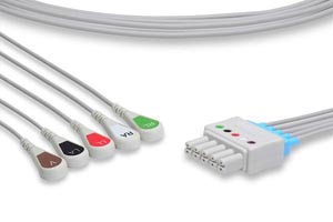 [LR5-90S0] ECG Leadwire, 5 Leads Snap (grouped), Mindray > Datascope Compatible w/ OEM: 0012-00-1261-01, 0010-30-42735, 0012-00-1261-02, 0012-00-1261-03, 0010-30-4273, LW-2700024/5DS, LW-2700051/3DS