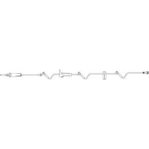 [NF3447] Admin Set, Check Valve, SAFELINE Injection Sites 6", 26" & 88" Above Distal End, Slide Clamp, 2-Piece Male Luer Lock, 20mL Priming Volume, 115"L, 15 Drops/mL, Latex Free (LF), 50/cs (Rx)