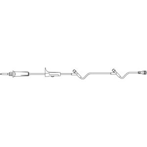 [V1421-20] Admin Set, Universal Spike, Roller Clamp, Injection Sites 28" & 6" Above Distal End, SPIN-Lock Connector, 18mL Priming Volume, 84"L, 15 Drops/mL, DEHP & Latex Free (LF), 50/cs (Rx)
