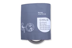 [10336] Reusable NIBP Cuff, Pediatric, Single Hose, 12 - 19cm, OEM: CU-US1320HP, 0683-15-0002-01, 115-027714-00, 989803104151, 989803147851, M1572A, M4553B, 989803150401, M4553B5, 002275