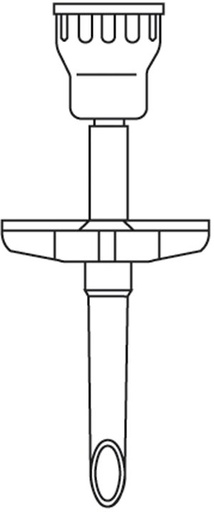 [412022] Non-Vented Dispensing Pin , One-Way Valve For Aspiration of Medication From Inverted Bags or Semi-Rigid Plastic Containers, Luer Lock Connection, DEHP & Latex Free (LF), 50/cs
