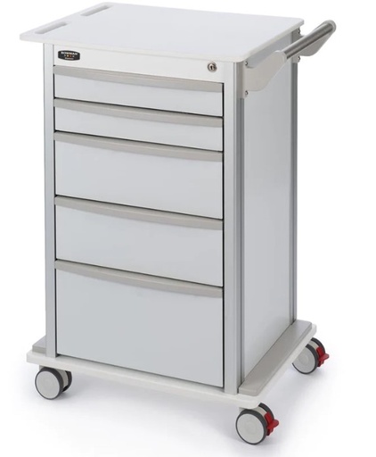 [CT202-0000] Bowman Wheeled 5 Drawer Storage Cart w/3" Casters