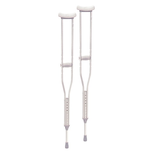 [10401-8] Youth Aluminum Crutches w/Accessories 8pr/cs (24 cs/plt)