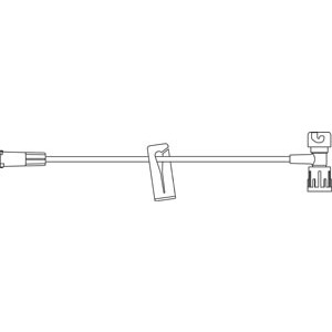 [NF1330] Extension Set, Female Adapter, SAFELINE Injection Site, Microbore Tubing, Removable Slide Clamp, T-Connector, 0.45mL Priming Volume, 6"L, DEHP & Latex Free (LF), 50/cs (Rx)