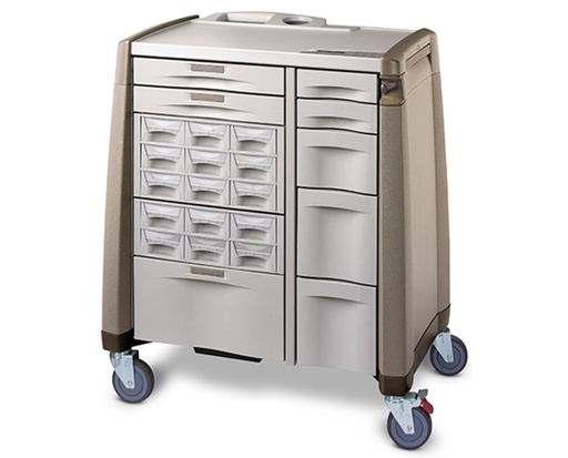[ACM10-AH1DC-D100-C03-U212] Capsa Avalo ACM Anesthesia Cart with Auto Relock and Dark Creme