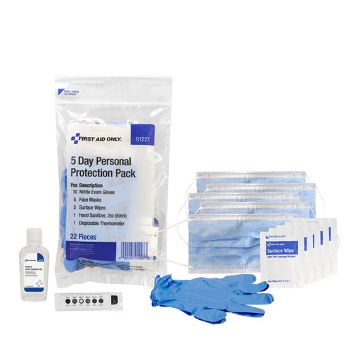 [91227] First Aid Only 5-Day Personal Protection Pack, 24/Case