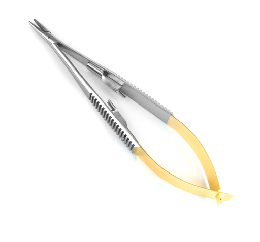 [21-8046] TC Castroviejo Needle Holder, 5-1/2", Blunt, Straight, Cross-Serrated, Thumb Handle, Tungsten Carbide/Stainless Steel, Reusable, Non-Sterile, Latex-Free, Premium OR-Grade