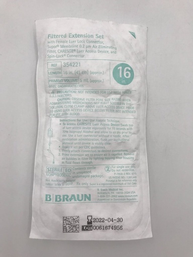 [354221] Filtered Extension Set, 16", 50/cs