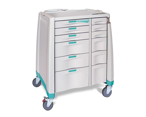[ACMA10-AH0EG-D321-U212] Capsa Avalo ACM Standard Anesthesia Cart, Extreme Green