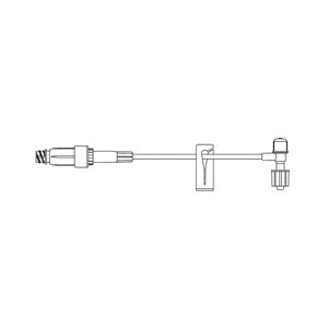 [473449] Standard Bore T-Port Extension Set, Bonded ULTRASITE Valve, Removable Slide Clamp, SPIN-LOCK Connector, DEHP & Latex Free (LF), 0.66mL Priming Volume, 5.5"L, 100/cs (Rx)