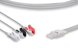 [LP3-90P0] ECG Leadwire, 3 Leads Pinch/Grabber, Philips Compatible w/ OEM: LDW-03BK-51AS-0000, LW-3090S29/3A, 453561490141, M1671A, 989803145091, 989803133841, M1675A, 989803145131