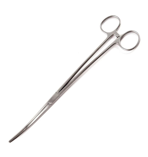 [96-2620] Sklar Econo Sterile Bozeman Uterine Dressing Forceps, 10 1/4", S Curved, Disposable, 50/cs