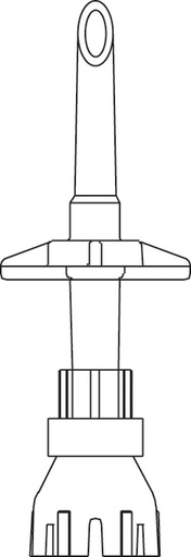 [413500] Non-Vented Dispensing Pin, SAFSITE Valve, Automatic 2-Way Valve For Aspiration or Injection of Medication From Inverted Bags or Semi-Rigid Plastic Containers, 50/cs