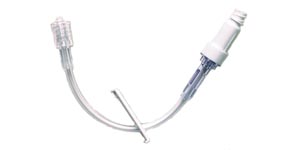 [473447] Standard Bore Extension Set, Bonded ULTRASITE Valve, Non-Removable Slide Clamp, SPIN-LOCK Connector, 1.0mL Priming Volume, 6"L, DEHP & Latex Free (LF), 100/cs (Rx)