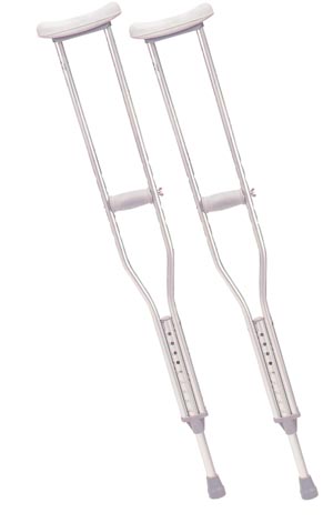 [10400-8] Drive DeVilbiss Healthcare, Aluminum Crutch, Adult, 8pr/cs