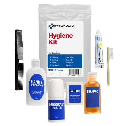 [91408] First Aid Only Basic Hygiene Kit with Plastic Bag