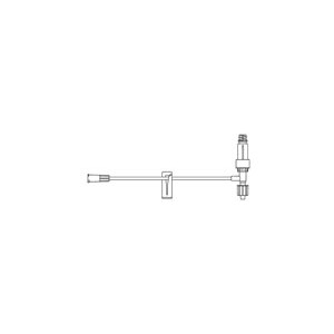 [474515] Standard Bore T-Port Extension Set, ULTRASITE Valve, Removable Slide Clamp, SPIN-LOCK Connector, DEHP & Latex Free (LF), 0.6mL Priming Volume, 5"L, 100/cs (Rx)