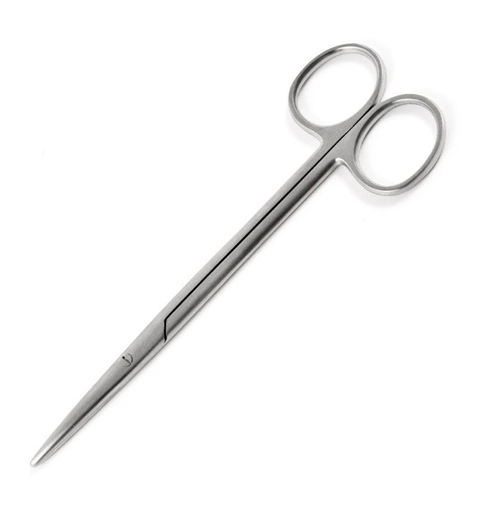 [96-2516] Dissecting Scissors, Econo, Metzenbaum, 5 ½ Length, Floor Grade Stainless Steel, Sterile, Finger Ring Handle, Straight Blunt Tip/Blunt Tip, Disposable, 50/cs