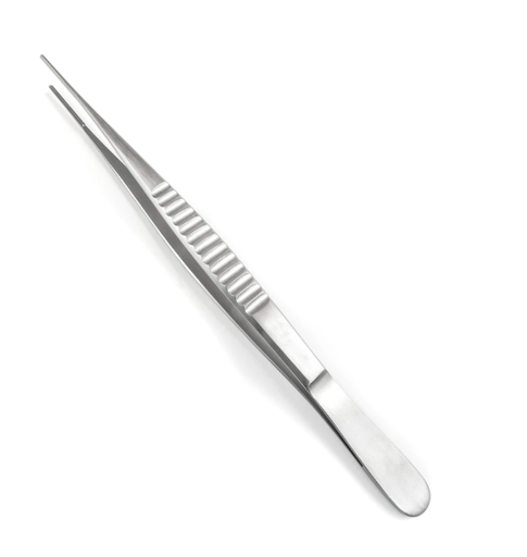 [52-5062] Tissue Forceps, Sklar® DeBakey, 6-1/4in, OR Grade Stainless Steel, NonSterile, NonLocking Thumb Handle, Straight, 1x2 Rows of Fine Atraumatic Teeth, Reusable