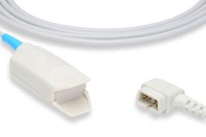[S410-750] Direct-Connect SpO2 Sensor, Adult Clip, Criticare Compatible w/ OEM: PR-A520-1002L, TCPF-0202-0322, TP1313, NFCR300, B505-1002N-10, 934-10DN, CAT934-10DN