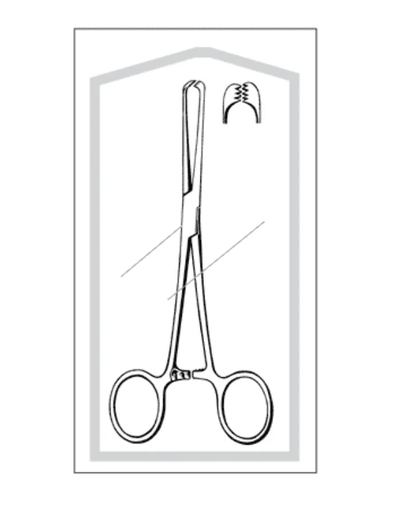 [96-2576] Sklar Econo Sterile Allis Tissue Forceps, 6", 4x5 Teeth, Disposable, 50/cs