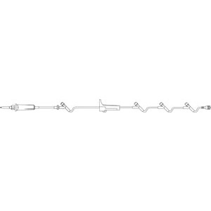 [V1445-44] Admin Set, Check Valve, Injection Sites 6", 12", 48" & 100" Above Distal End, SPIN-LOCK Connector, 24mL Priming Volume, 127"L, 15 Drops/mL, 50/cs (Rx)