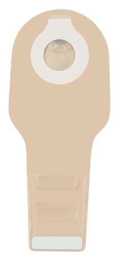 [411638] Adhesive Coupling, 8" Pouch with 1-Sided Comfort Panel, InvisiClose® Clipless Tail Closure System, Filter, Opaque, 1/5" - 1 1/4" Stoma Opening, 10/bx