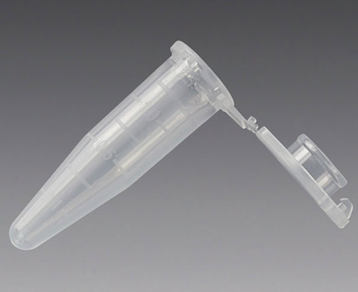 [111562LK] Microcentrifuge Tube, 1.5mL, PP, Attached Locking Snap Cap, Graduated, Natural, Lot Certified: Rnase, Dnase, Pyrogen, ATP and Human DNA Free, 500/bg