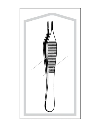 [96-2570] Sklar Econo Sterile Adson Dressing Forceps, 4 3/4", Straight, Serrated, Disposable, 50/cs