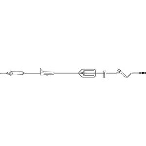 [352401] Filtered Admin Set, 1.2 Micron Filter, Universal Spike, 1 Injection Site & SPIN-LOCK Connector, 21mL Priming Volume, 109"L, 15 Drops/mL, 50/cs (Rx)