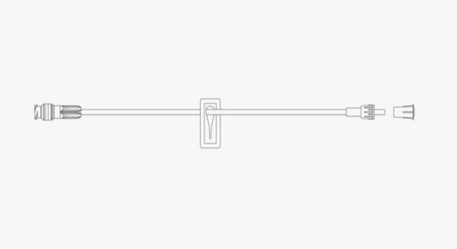 [10010511] BD, SmartSite Extension Set, Smallbore, 1 Needle-Free Connector, Slide Clamp, Fixed M Luer Lock