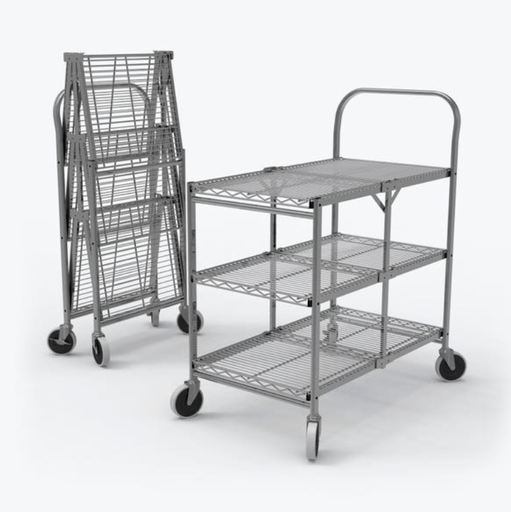 [WSCC-3] Luxor 3-Shelf Collapsible Wire Utility Cart