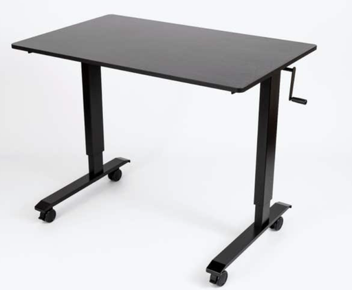 [STANDCF48-BK/DW] Luxor 48" High Speed Crank Adjustable Stand Up Desk, Black