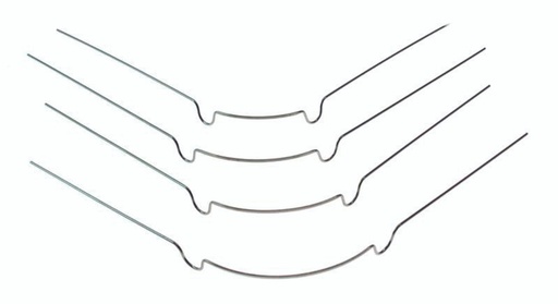 [16343] Flat Arch Labial Bows - 38mm / 1.496" (10 pack) 