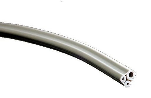 [322B] HP Tubing, 3 Hole, Asepsis Straight Gray; Box of 100ft