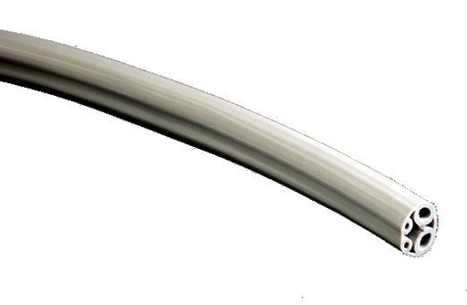 [432CT] HP Tubing, 4 Hole w/CT, Asepsis Coiled Gray