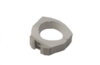 [5827] Vacuum Canister 2" Post Mount w/Gray Bracket, White