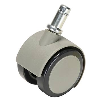 [2972] Caster, Soft Wheel for Hard Floors, Gray, Pkg of 5