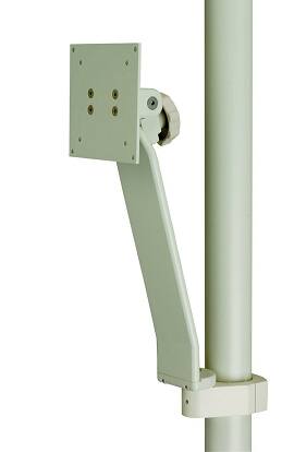 [4820] Monitor Support, Vertical Post Mounted, Gray